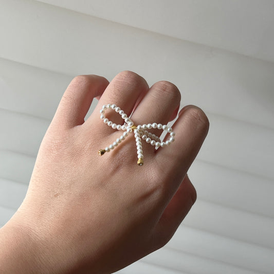 Elastic Pearl ring s925