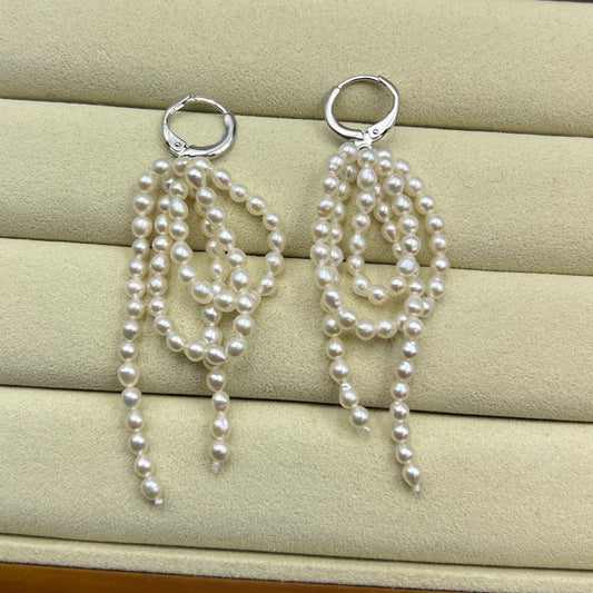 Handmade Freshwater Pearl Earring s925