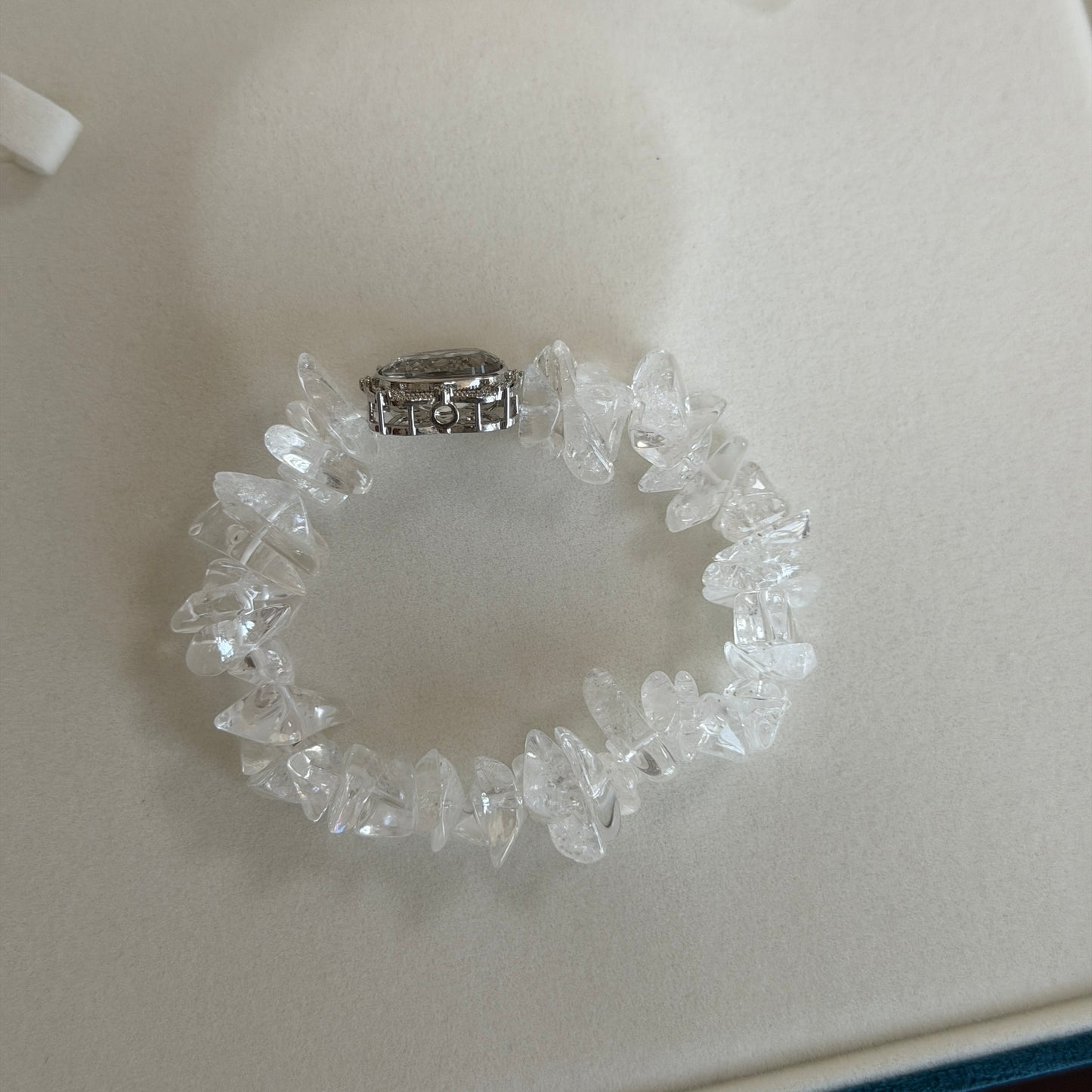 White crystal elastic bracelet alloy accessory
