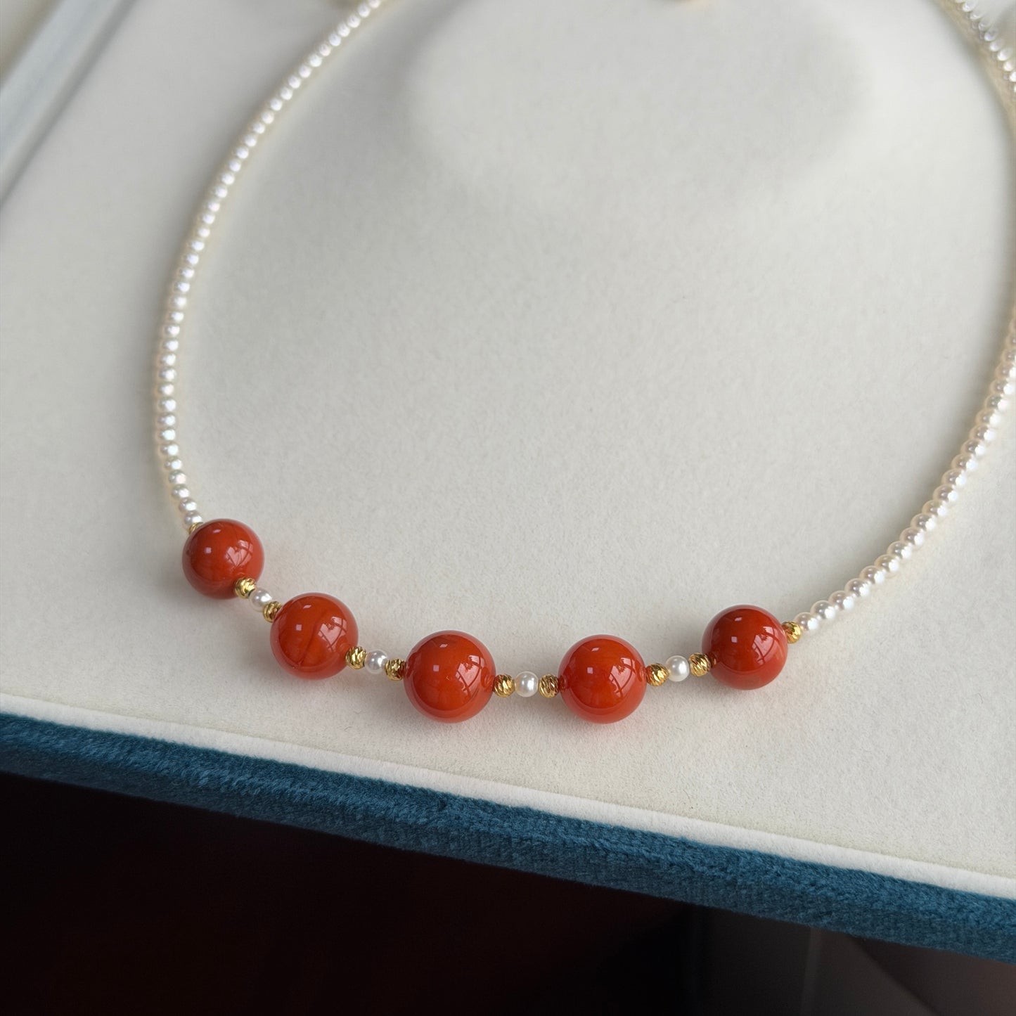 Big Smile Nang Hong South Red Agate freshwater pearl s925