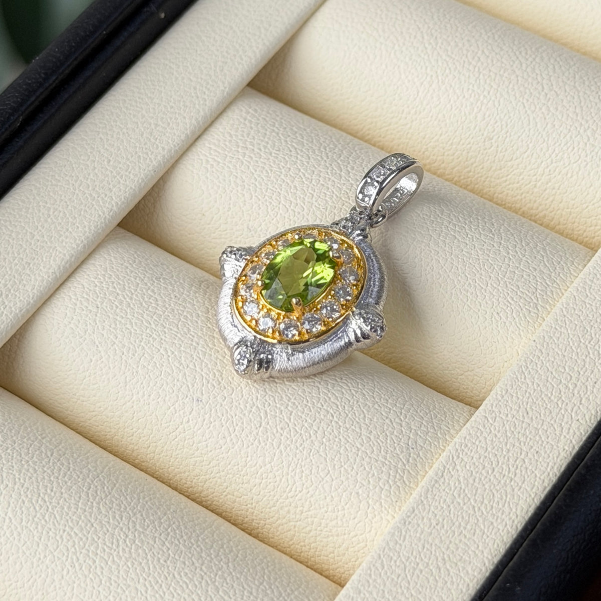 8*6mm Peridot stone necklace s925