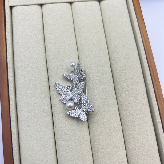 Butterfly Pearl Brooch