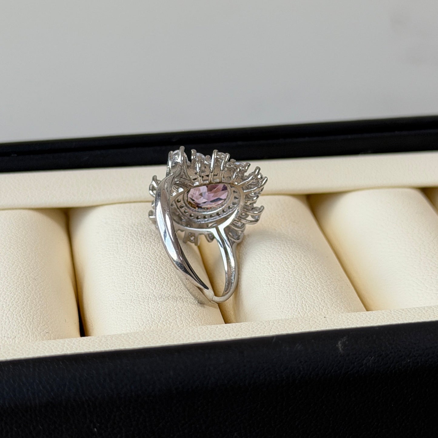 Amethyst Crystal Luxury cocktail ring s925