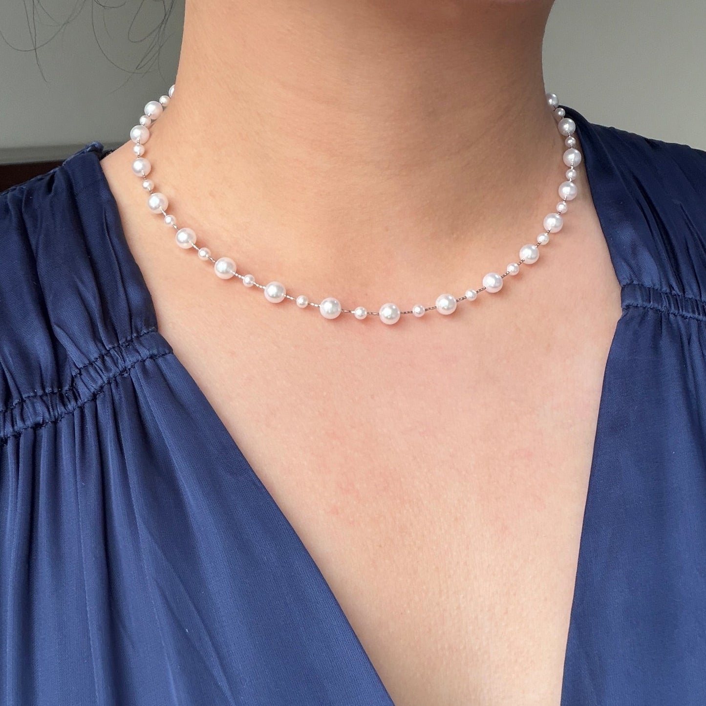 【Group Buy】Starry night dainty pearl necklace 3-4mm & 5-6mm