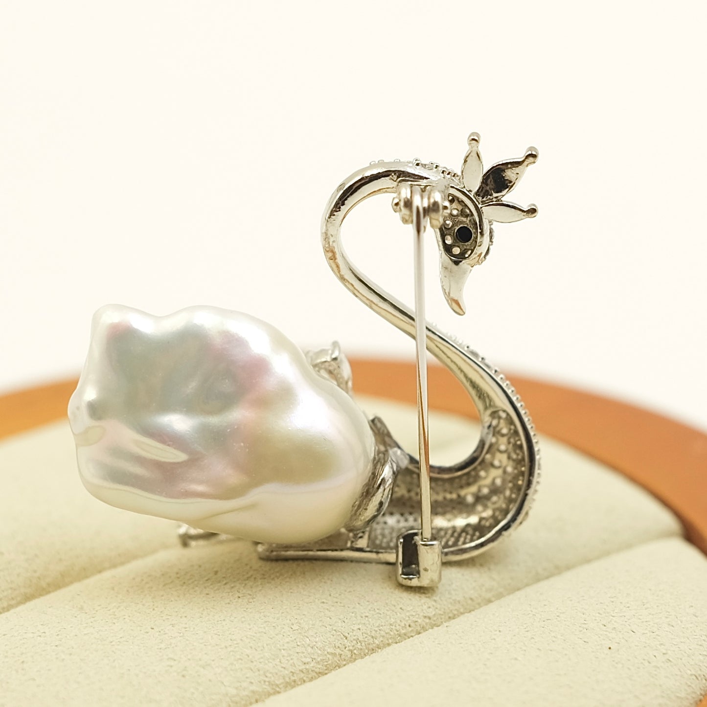 Swan Baroque Pearl Brooch