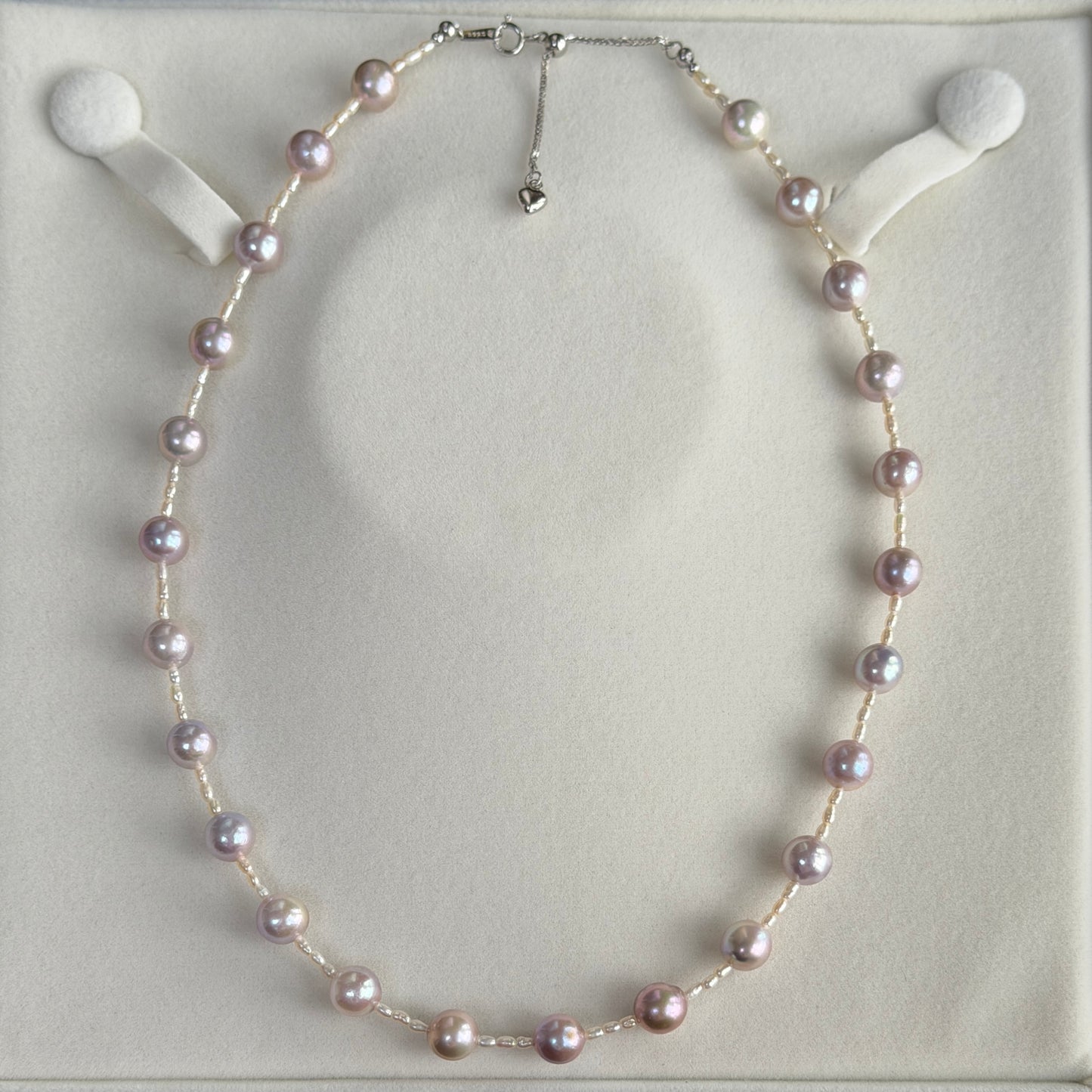 Deal Spring Monet color freshwater pearl necklace with freshwater Keshi s925