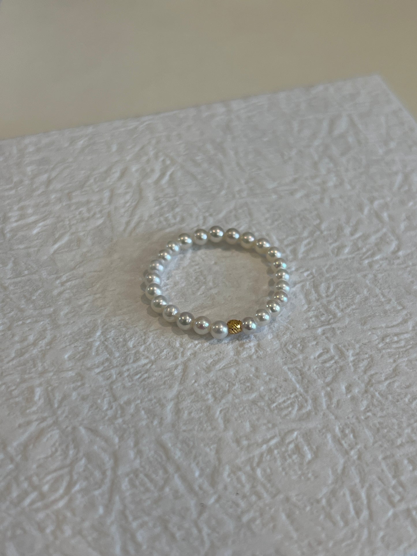 Freshwater pearl Baby pearl ring elastic style