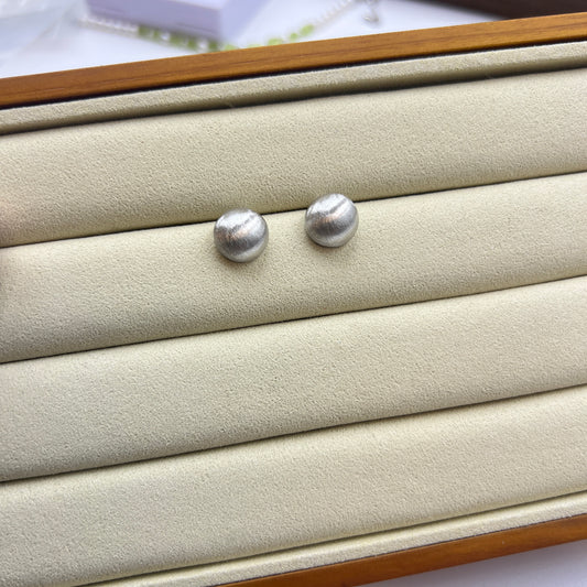 Silver round hollow earring s925