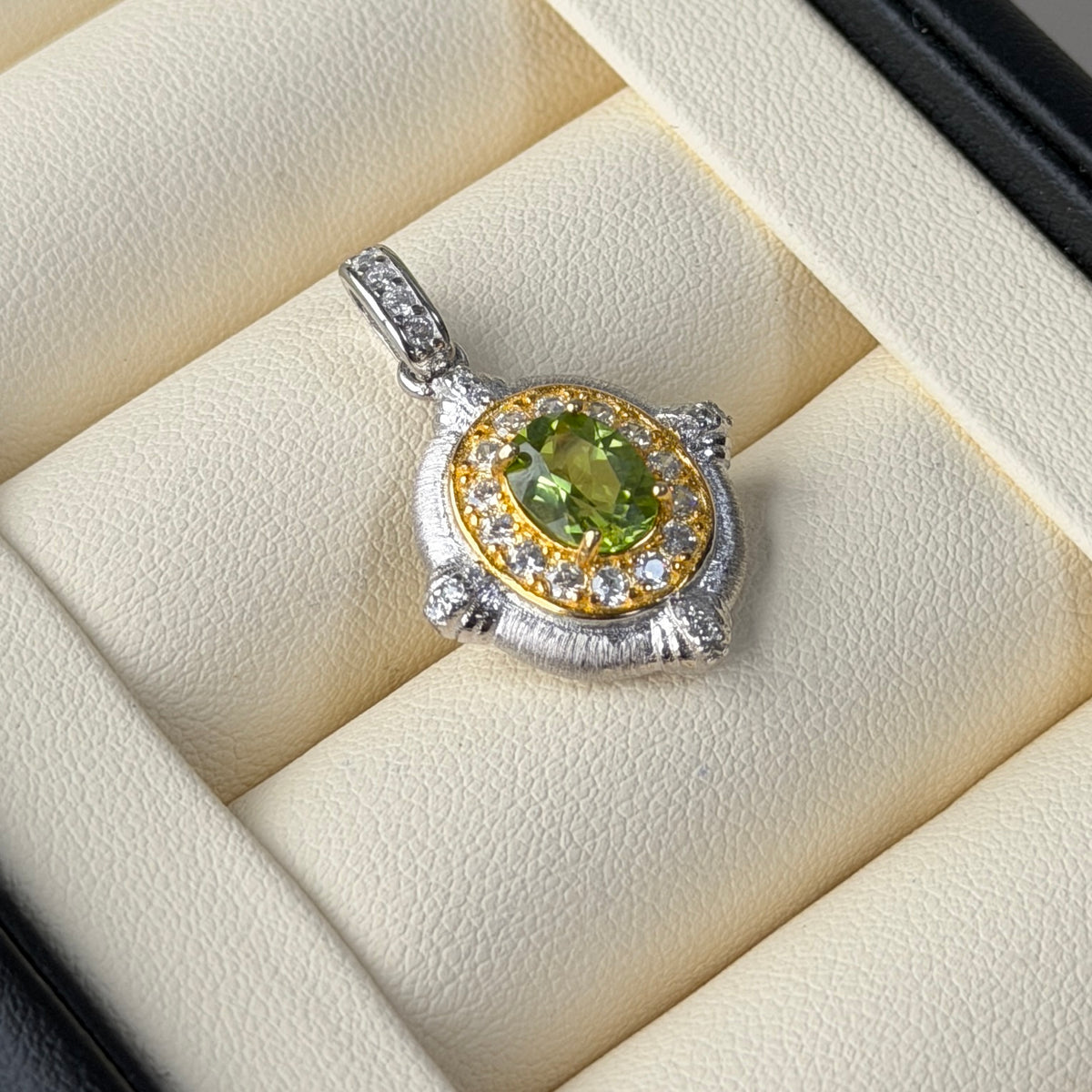 8*6mm Peridot stone necklace s925