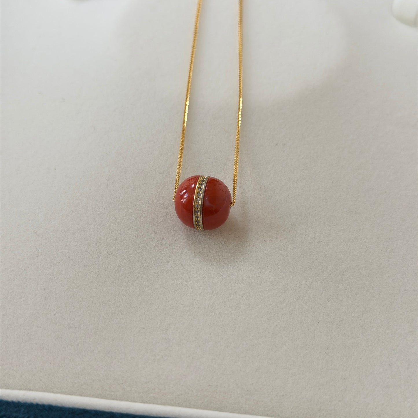 Unique Ring South Red Agage Lulu necklace s925