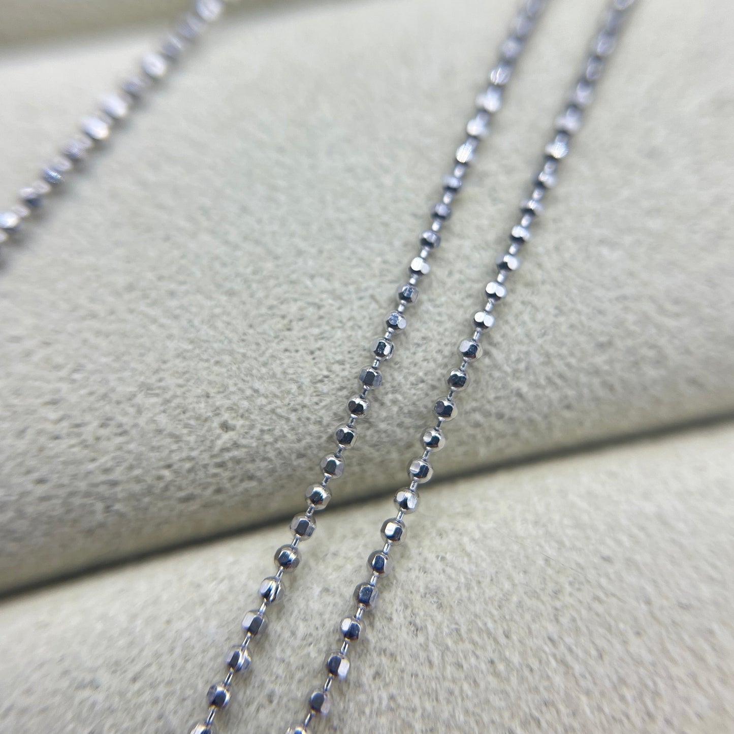 50cm Length Adjustable s925 Sterling Silver White Gold Plated Chain