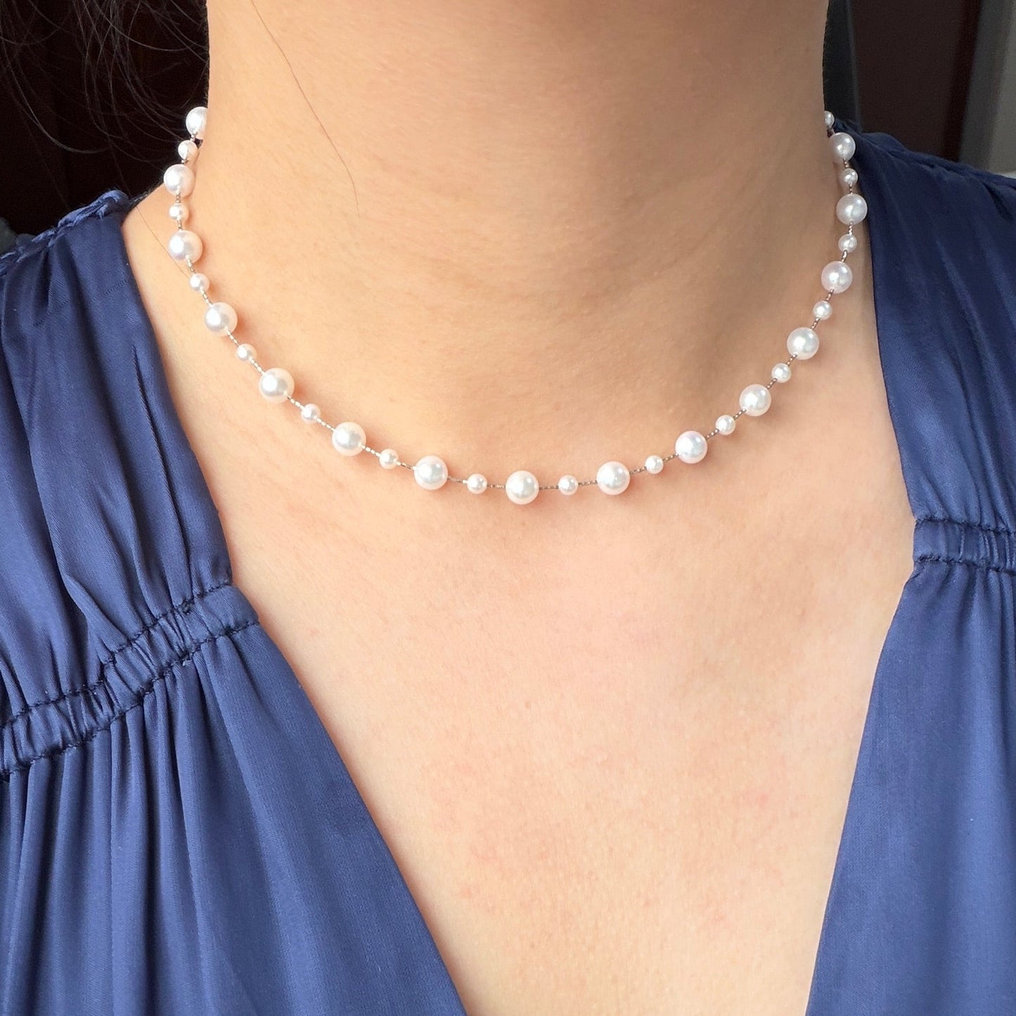【Group Buy】Starry night dainty pearl necklace 3-4mm & 5-6mm