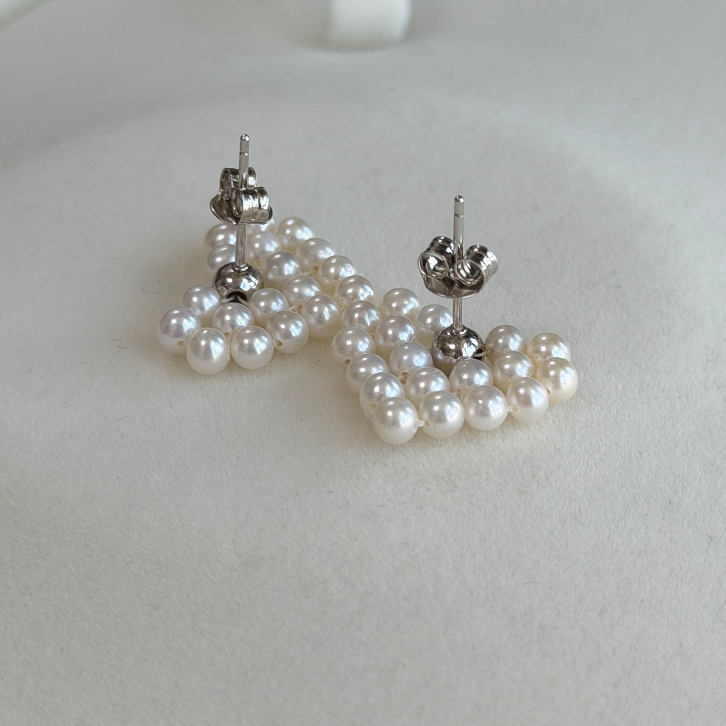 Heart 3-4mm Pearl Earring Stud s925