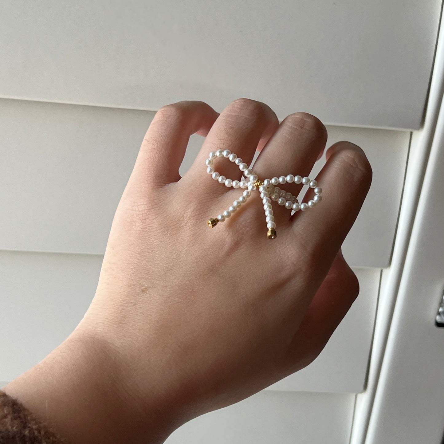 Bowtie elastic ring super cute and stylish s925