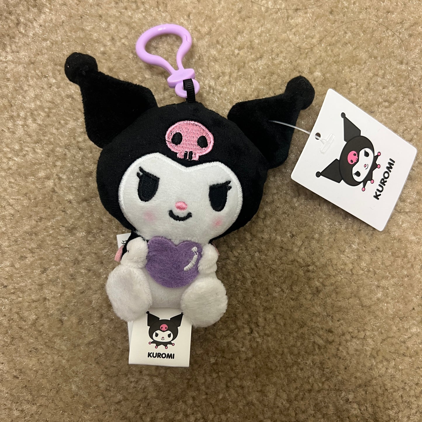 Kuromi plushie Purse charm